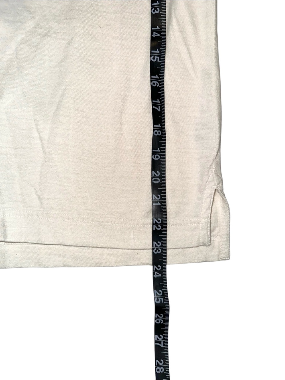 Faherty Sunwashed Organic Cotton Cream Long Sleeve Stripe Polo Top SMALL - Picture 7 of 7